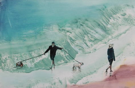 Surf Dogs
12.5x19
oil on paper on aluminum